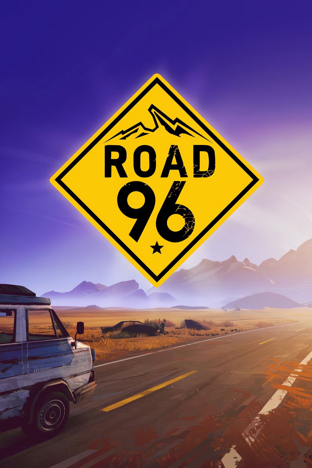 Arte de portada de página de etiqueta Road 96